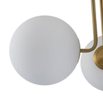 3 - Light Modern Mid - Century Gold Sputnik Semi Flush Mount - LightfixturesUAE