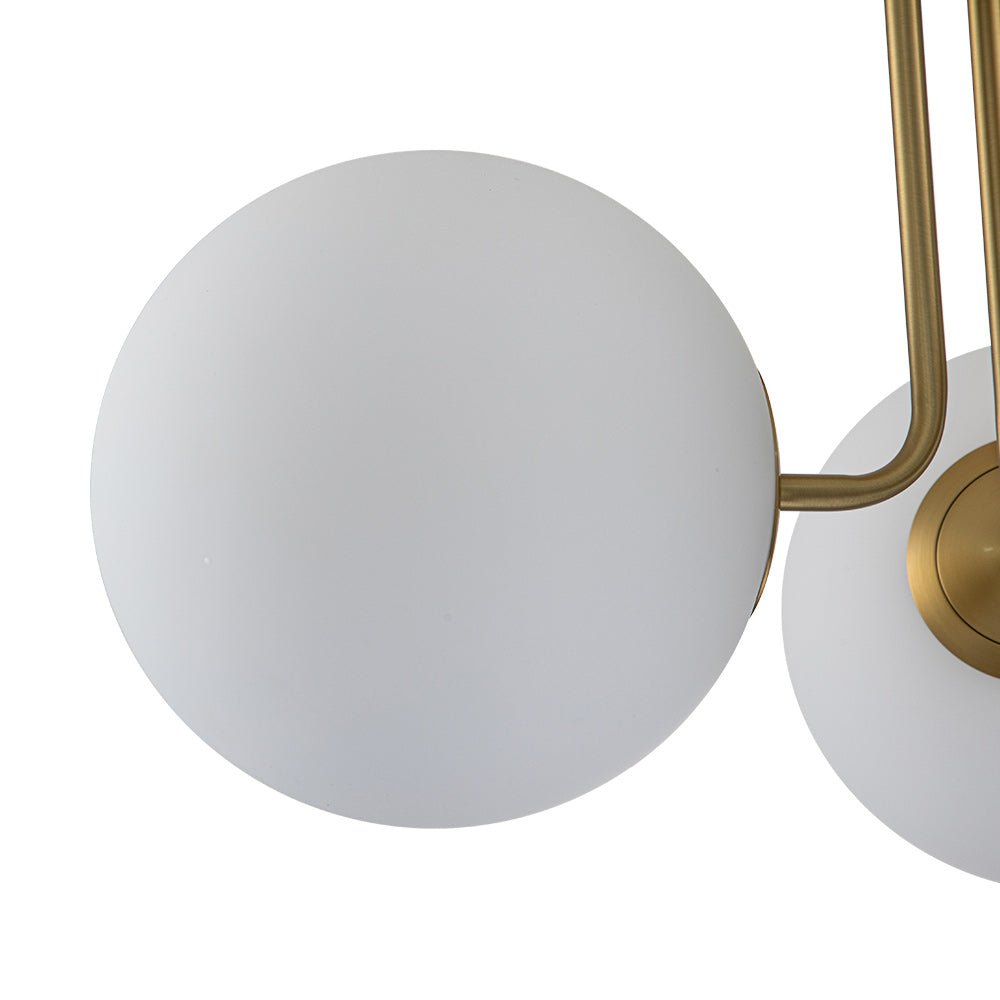 3 - Light Modern Mid - Century Gold Sputnik Semi Flush Mount - LightfixturesUAE