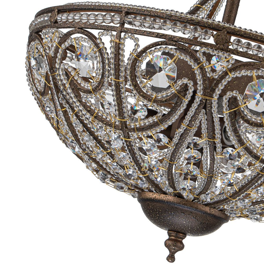3 - Light Modern Roman Style 3 - Light Dark Bronze Chandelier - LightfixturesUAE