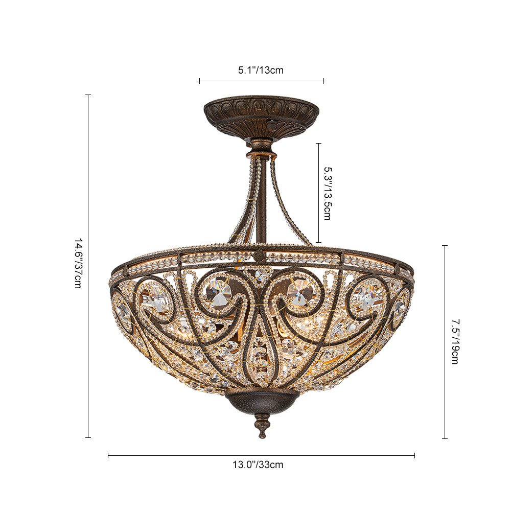 3 - Light Modern Roman Style 3 - Light Dark Bronze Chandelier - LightfixturesUAE