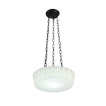 3 - Light Modern Round Milky White Glass Pendant - LightfixturesUAE