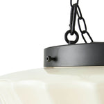 3 - Light Modern Round Milky White Glass Pendant - LightfixturesUAE