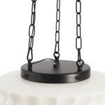 3 - Light Modern Round Milky White Glass Pendant - LightfixturesUAE