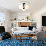 3 - Light Oil - rubbed Sputnik Semi Flush Mount - LightfixturesUAE