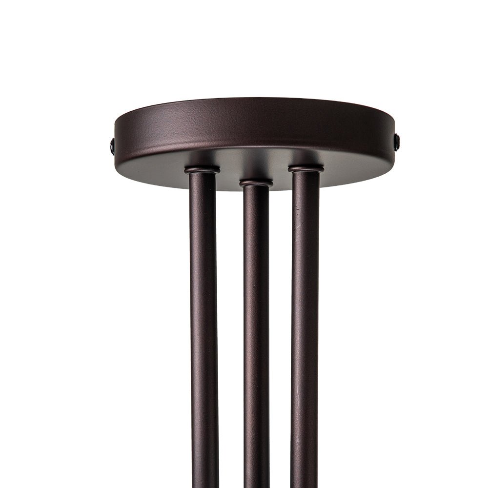 3 - Light Oil - rubbed Sputnik Semi Flush Mount - LightfixturesUAE