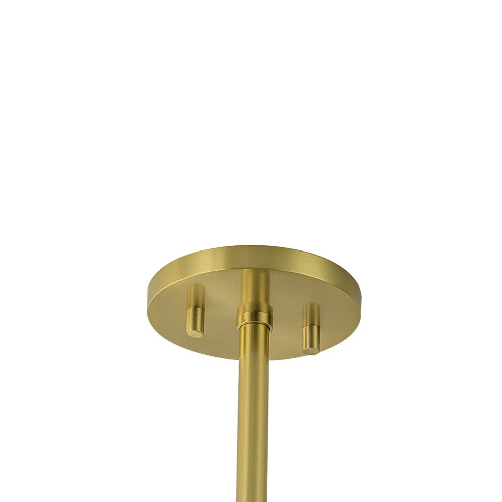 3 - Light Opal Glass Brass Semi Flush Mount Light - LightfixturesUAE