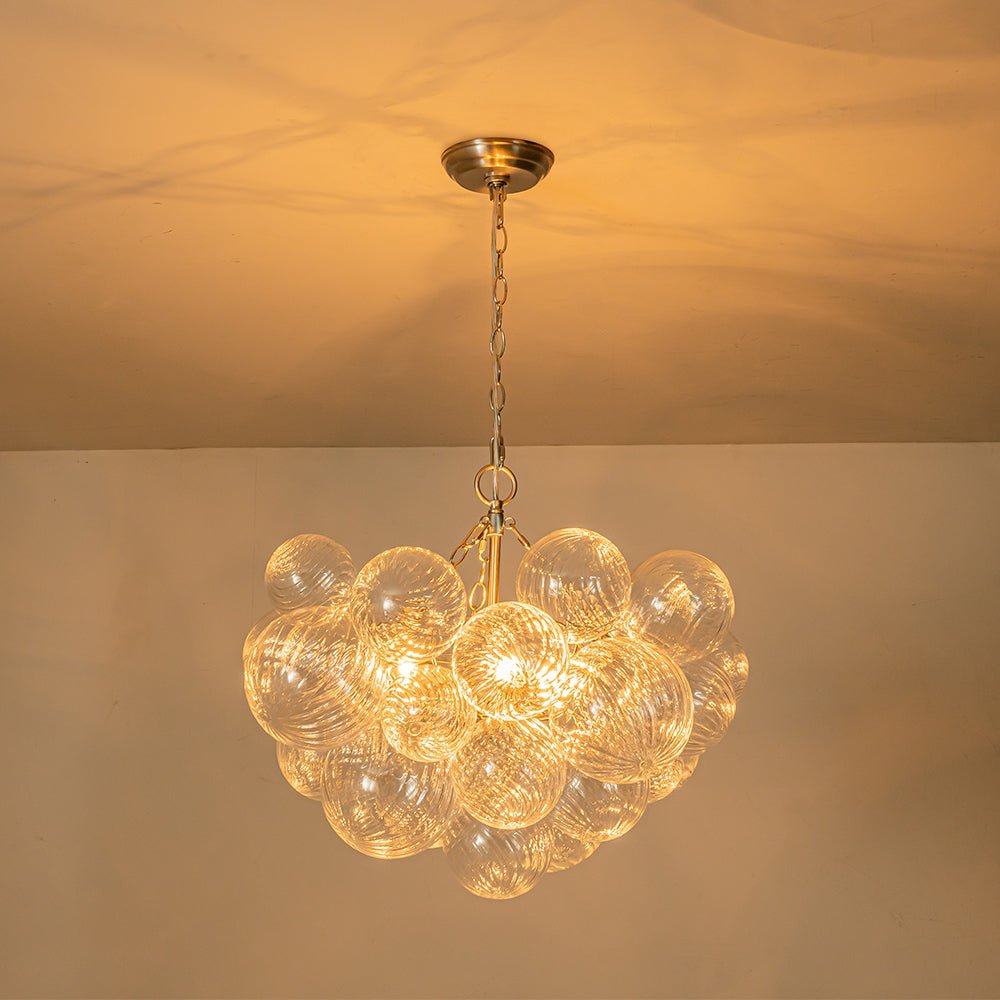 3/8 - Light Modern Cluster Glass Bubble Chandelier - LightfixturesUAE
