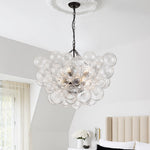 3/8 - Light Modern Cluster Glass Bubble Chandelier - LightfixturesUAE