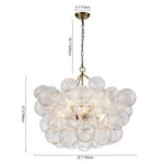 3/8 - Light Modern Cluster Glass Bubble Chandelier - LightfixturesUAE