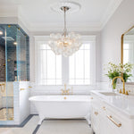 3/8 - Light Modern Cluster Glass Bubble Chandelier - LightfixturesUAE