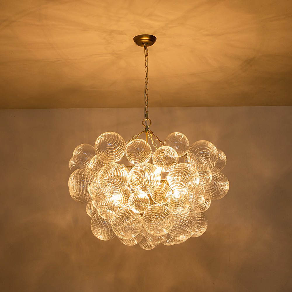 3/8 - Light Modern Cluster Glass Bubble Chandelier - LightfixturesUAE