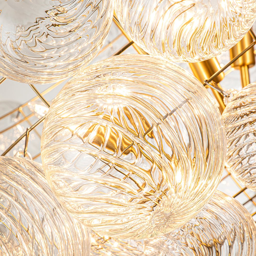 3/8 - Light Modern Cluster Glass Bubble Chandelier - LightfixturesUAE