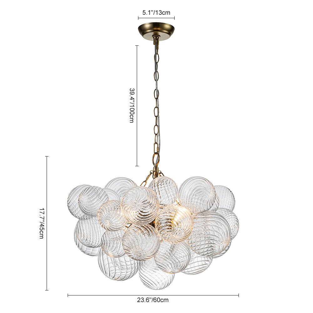 3/8 - Light Modern Cluster Glass Bubble Chandelier - LightfixturesUAE