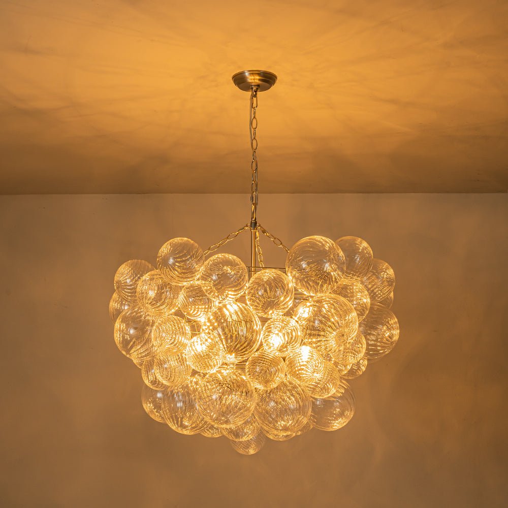 3/8 - Light Modern Cluster Glass Bubble Chandelier - LightfixturesUAE