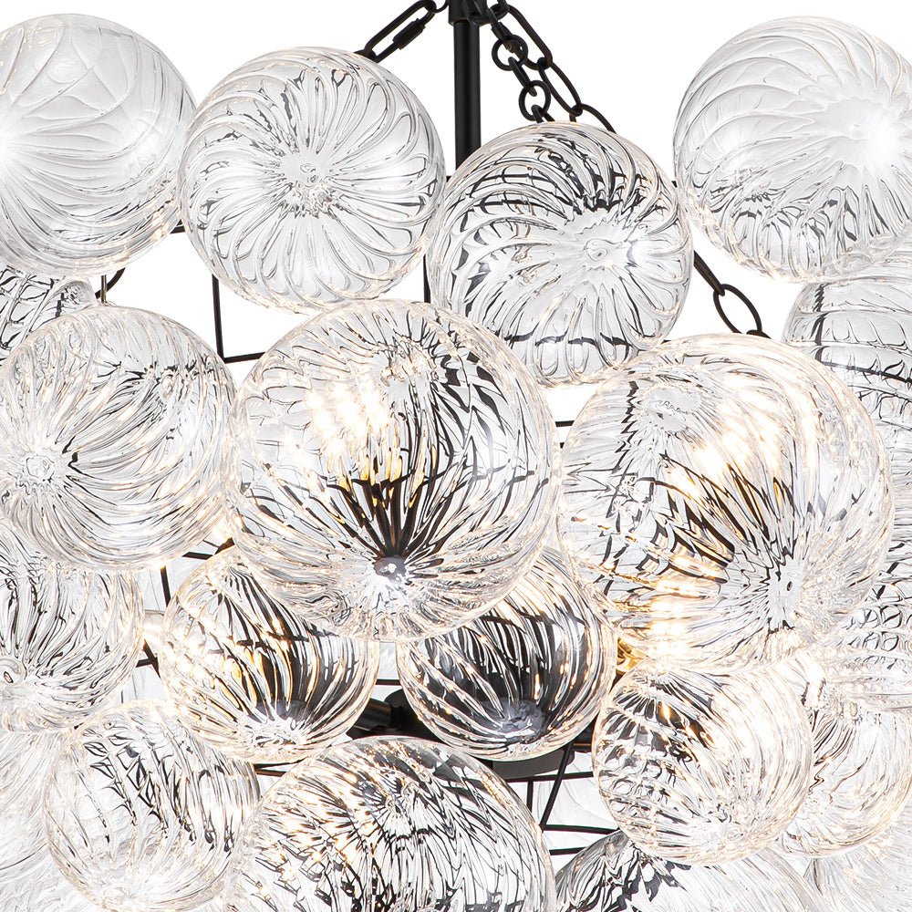 3/8 - Light Modern Cluster Glass Bubble Chandelier - LightfixturesUAE