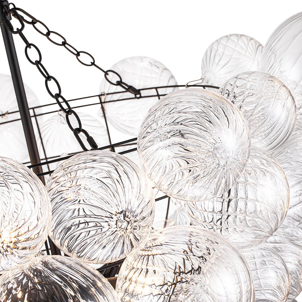 3/8 - Light Modern Cluster Glass Bubble Chandelier - LightfixturesUAE