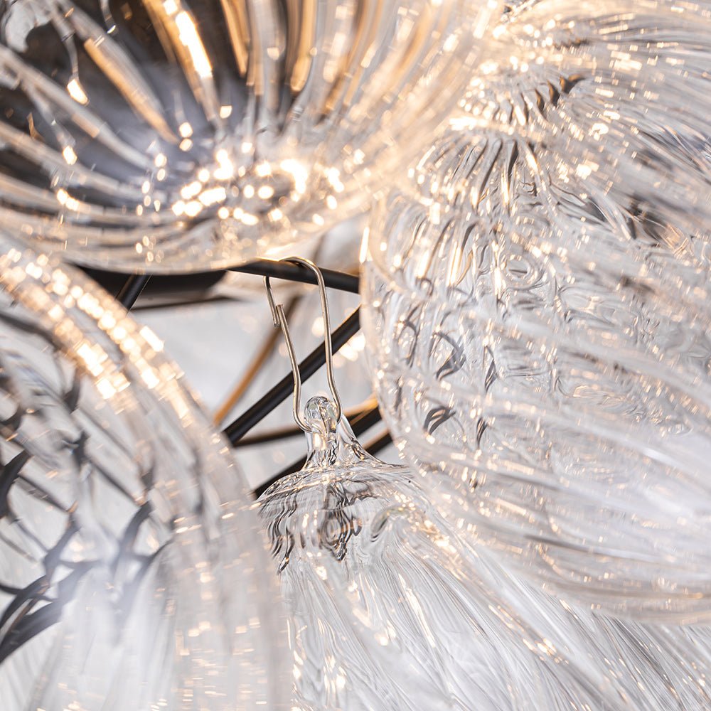 3/8 - Light Modern Cluster Glass Bubble Chandelier - LightfixturesUAE