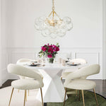 3/8 - Light Modern Cluster Texture Glass Bubble Chandelier - LightfixturesUAE