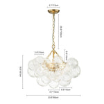 3/8 - Light Modern Cluster Texture Glass Bubble Chandelier - LightfixturesUAE