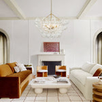 3/8 - Light Modern Cluster Texture Glass Bubble Chandelier - LightfixturesUAE