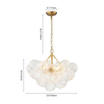 3/8 - Light Modern Grape Cluster Glass Chandelier - LightfixturesUAE