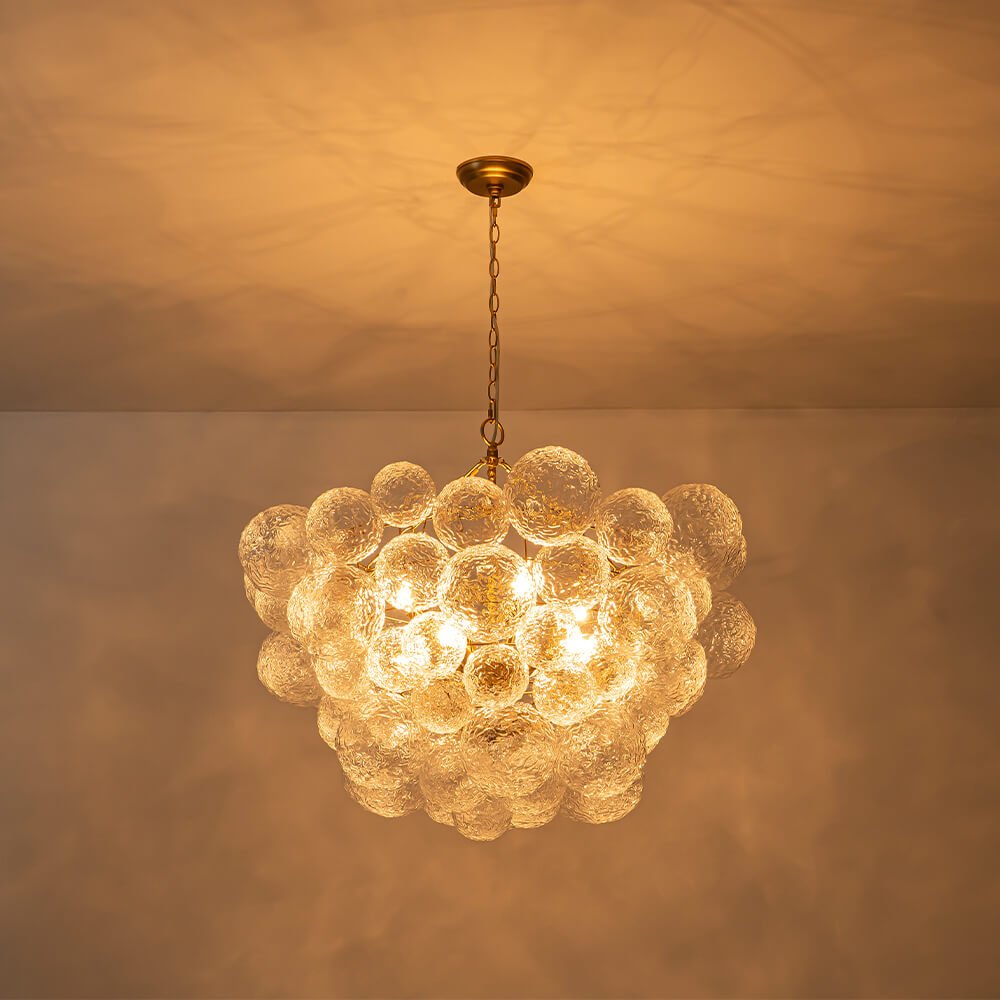 3/8 - Light Modern Grape Cluster Glass Chandelier - LightfixturesUAE