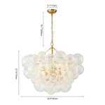 3/8 - Light Modern Grape Cluster Glass Chandelier - LightfixturesUAE