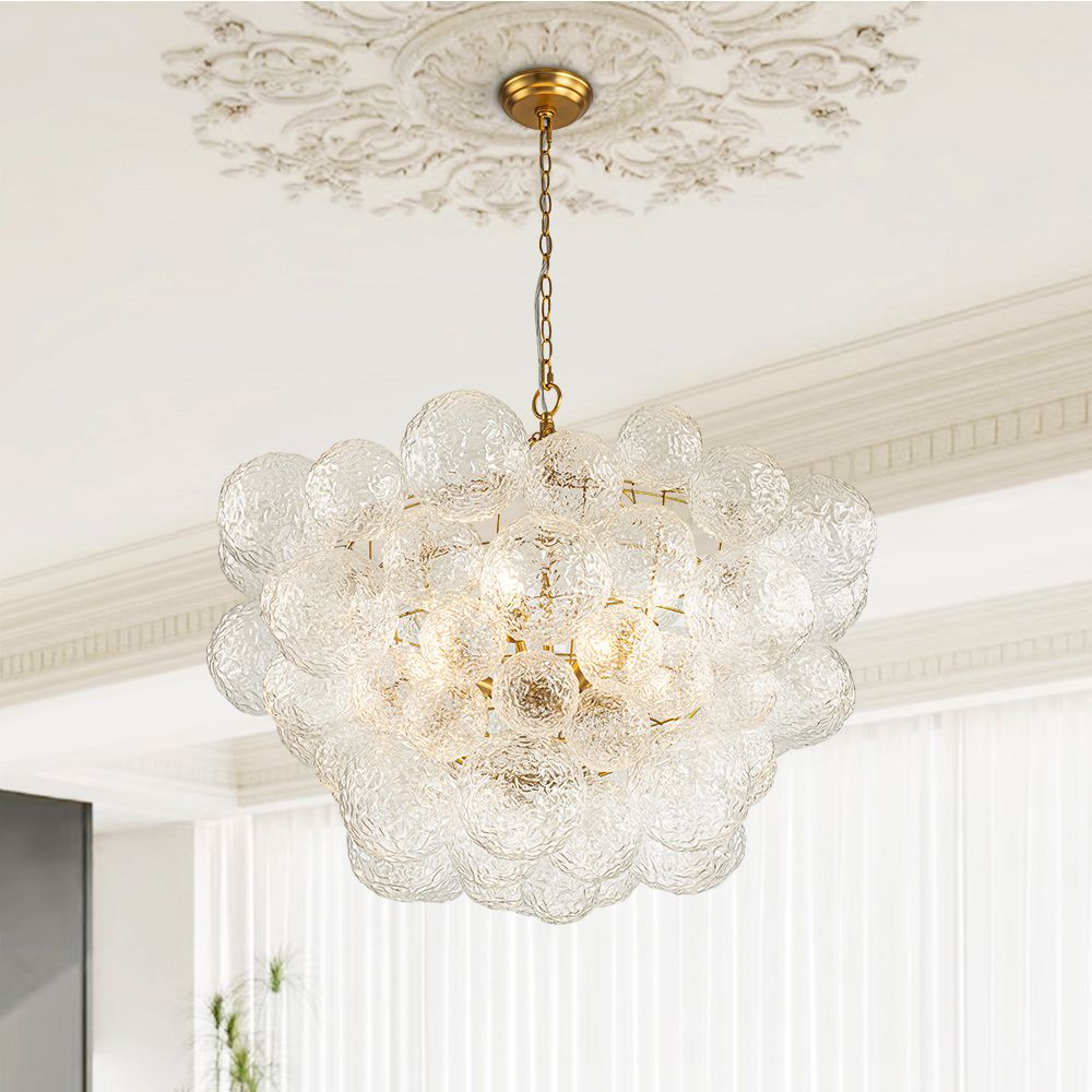 3/8 - Light Modern Grape Cluster Glass Chandelier - LightfixturesUAE