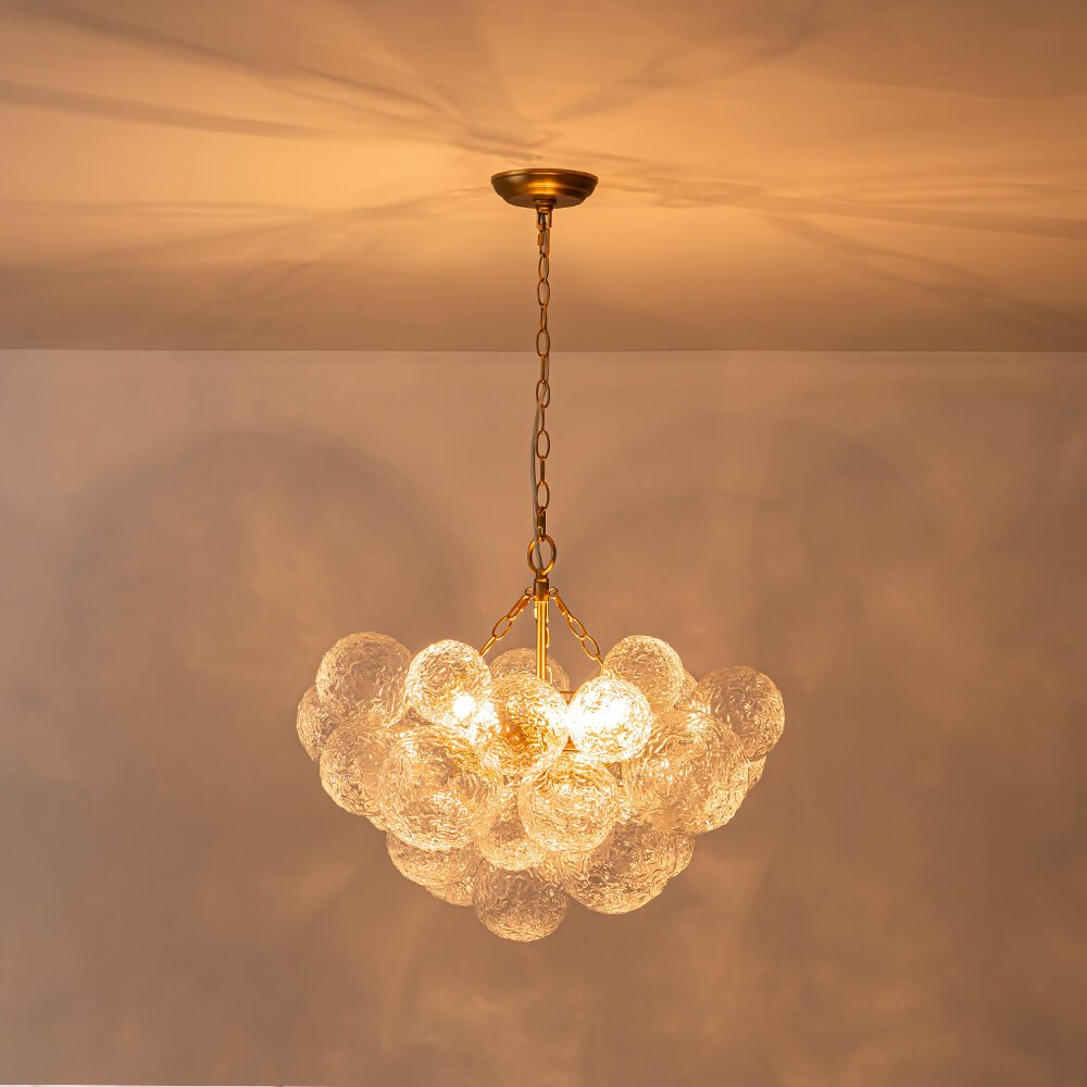 3/8 - Light Modern Grape Cluster Glass Chandelier - LightfixturesUAE