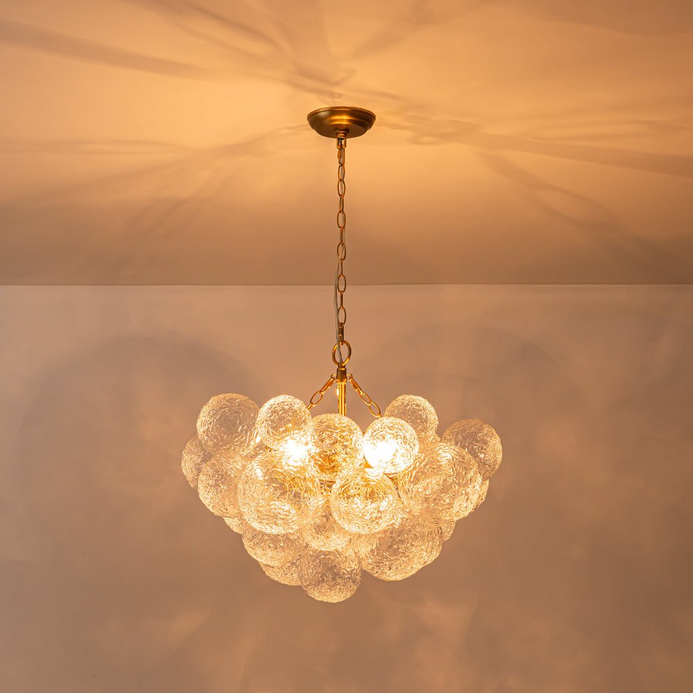3/8 - Light Modern Grape Cluster Glass Chandelier - LightfixturesUAE