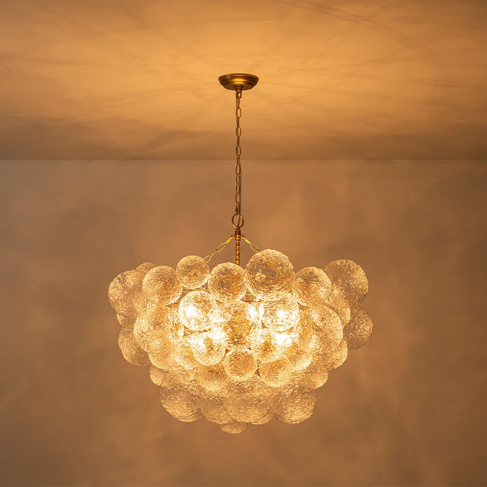 3/8 - Light Modern Grape Cluster Glass Chandelier - LightfixturesUAE