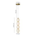 4 - Light Brass String Opal Glass LED Pendant Light - LightfixturesUAE