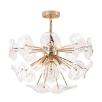 4 - Light Designer Glass Sunburst Sputnik Chandelier - LightfixturesUAE