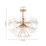 4 - Light Designer Glass Sunburst Sputnik Chandelier - LightfixturesUAE
