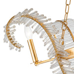 4 - Light Luxury Candle Style Crystal Leaf Chandelier - LightfixturesUAE