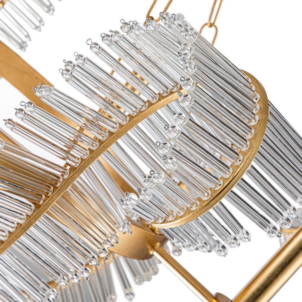4 - Light Luxury Candle Style Crystal Leaf Chandelier - LightfixturesUAE