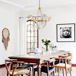 4 - Light Luxury Candle Style Crystal Leaf Chandelier - LightfixturesUAE