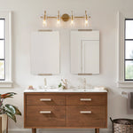 4 - Light Mid - century Cylinder Glass Wall Sconces - LightfixturesUAE