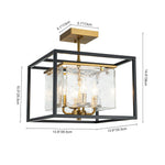 4 - Light Modern Geometric Glass Ceiling Light - LightfixturesUAE