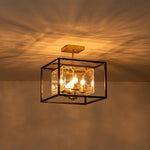 4 - Light Modern Geometric Glass Ceiling Light - LightfixturesUAE