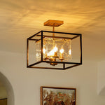 4 - Light Modern Geometric Glass Ceiling Light - LightfixturesUAE