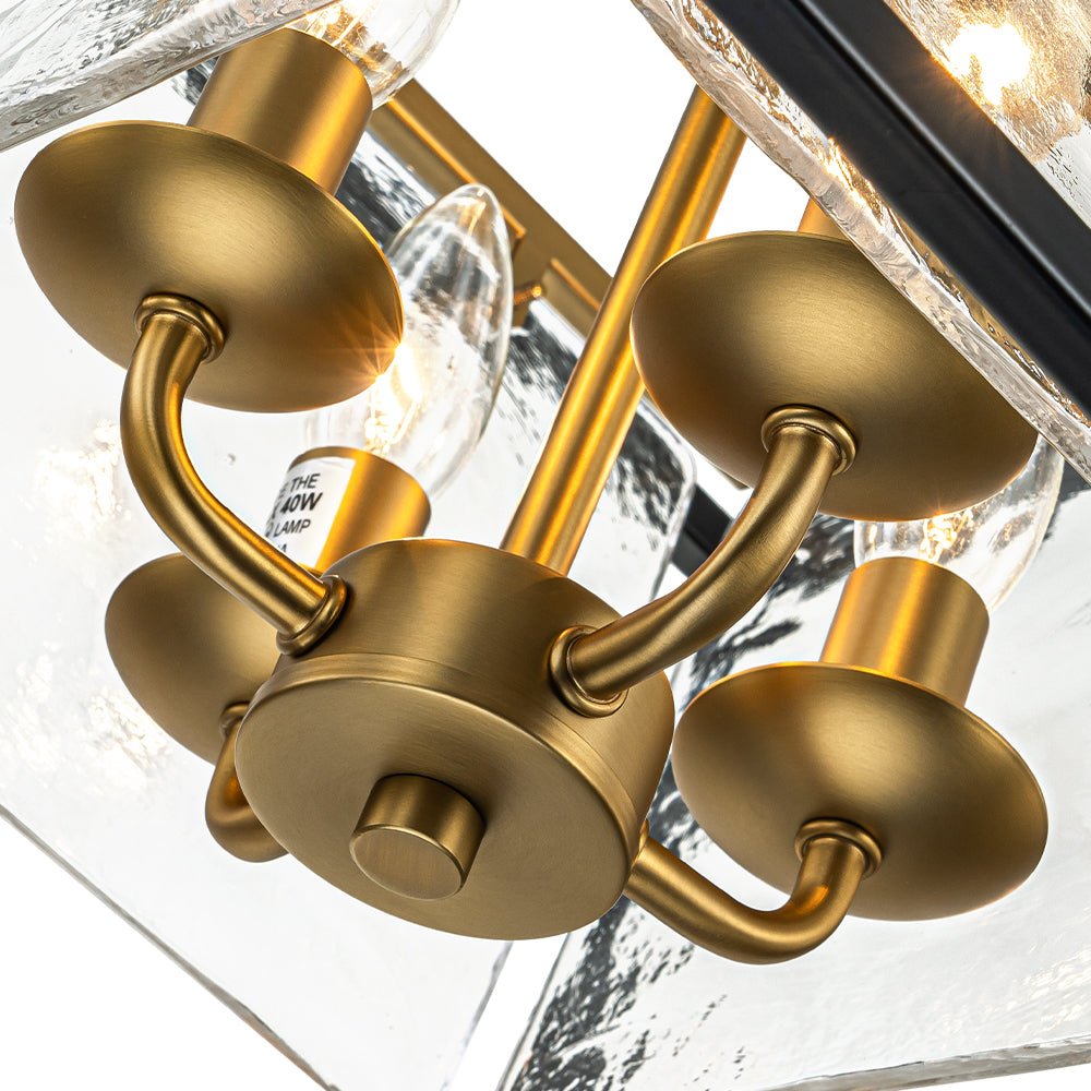 4 - Light Modern Geometric Glass Ceiling Light - LightfixturesUAE