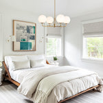 4 - Light Modern Opal Glass Globe Chandelier - LightfixturesUAE