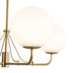 4 - Light Modern Opal Glass Globe Chandelier - LightfixturesUAE