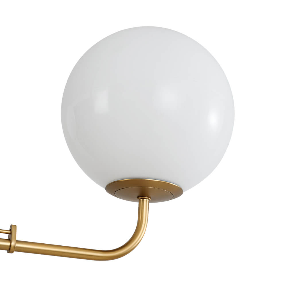 4 - Light Modern Opal Glass Globe Chandelier - LightfixturesUAE