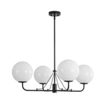 4 - Light Modern Opal Glass Globe Chandelier - LightfixturesUAE