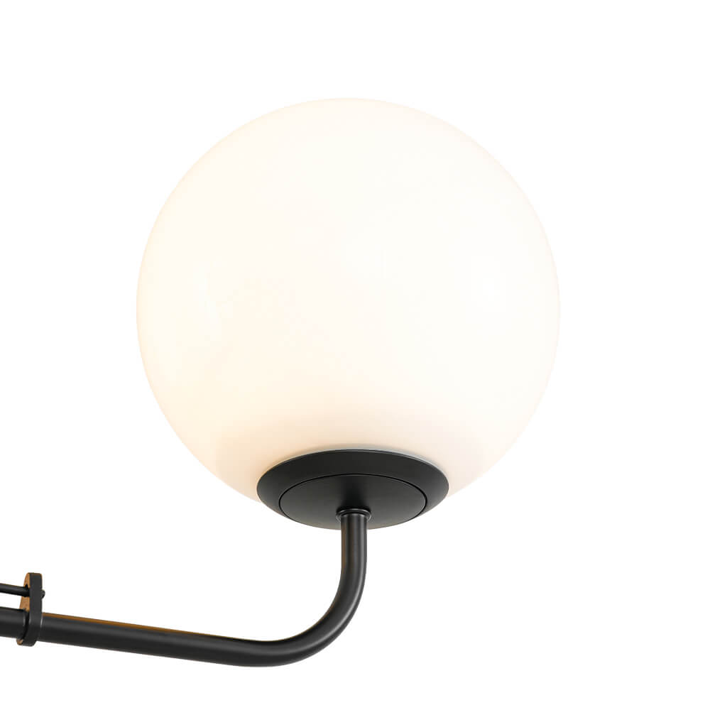 4 - Light Modern Opal Glass Globe Chandelier - LightfixturesUAE