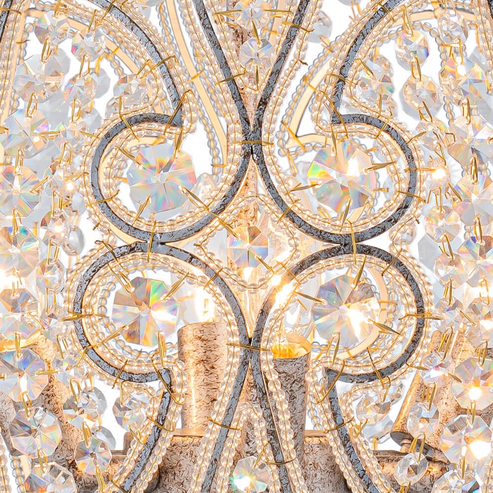 4/6 - Light Luxury Spherical Crystal Chandelier - LightfixturesUAE