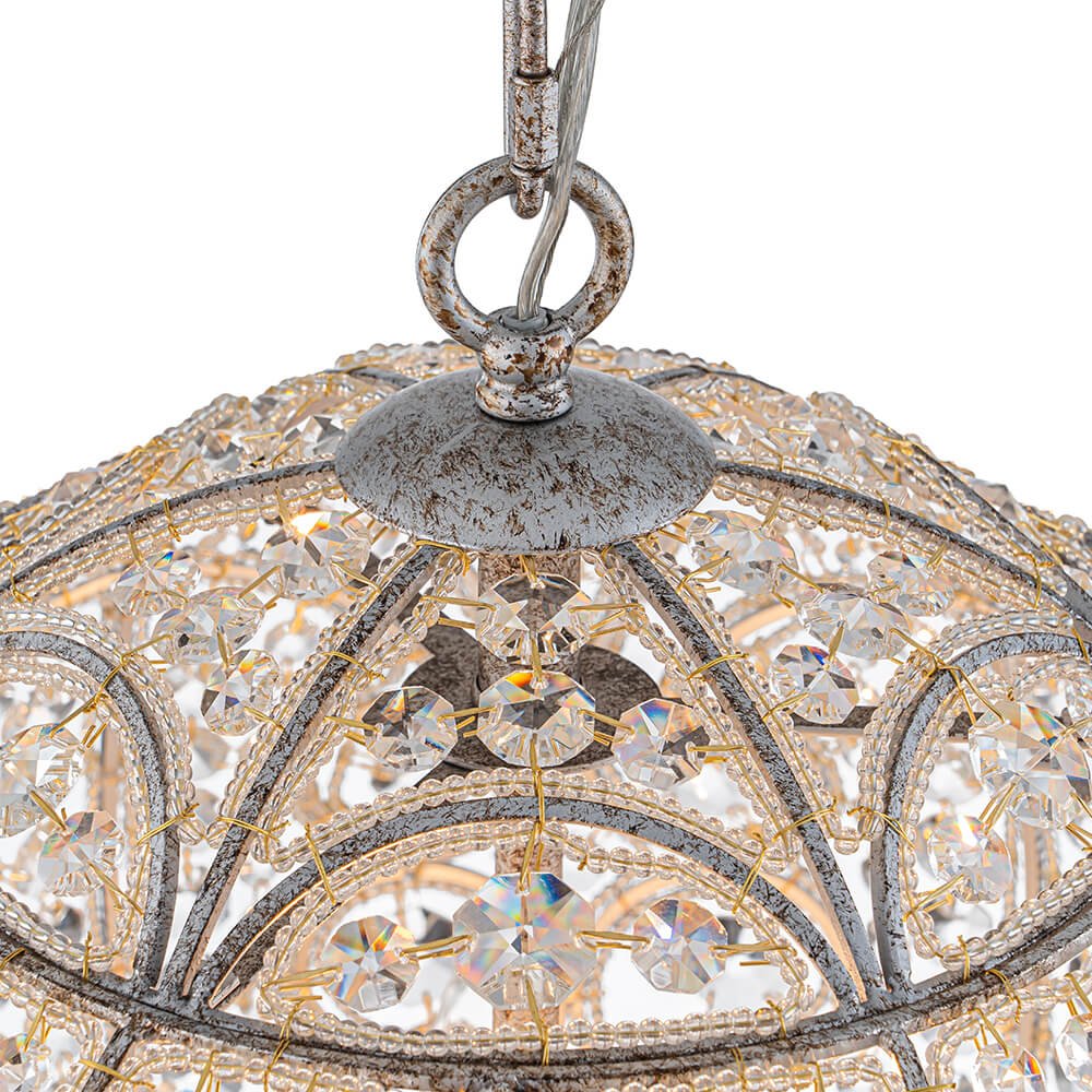 4/6 - Light Luxury Spherical Crystal Chandelier - LightfixturesUAE