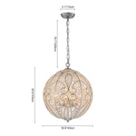 4/6 - Light Luxury Spherical Crystal Chandelier - LightfixturesUAE